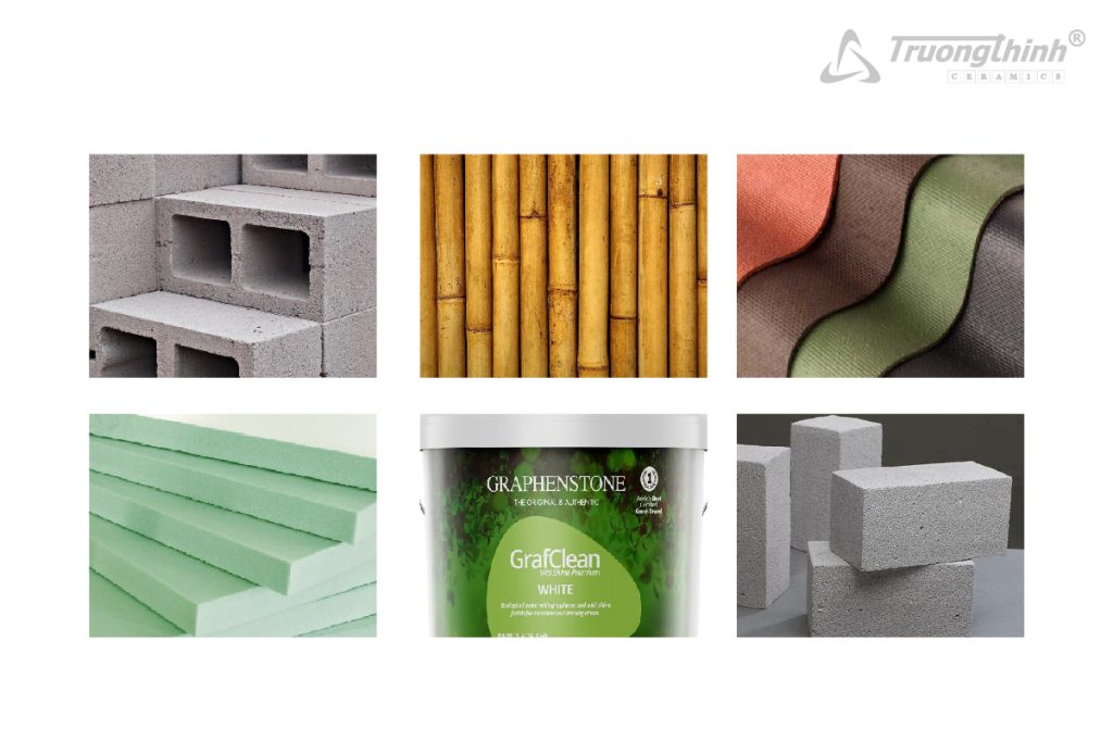 Các loại vật liệu xanh đa dạng