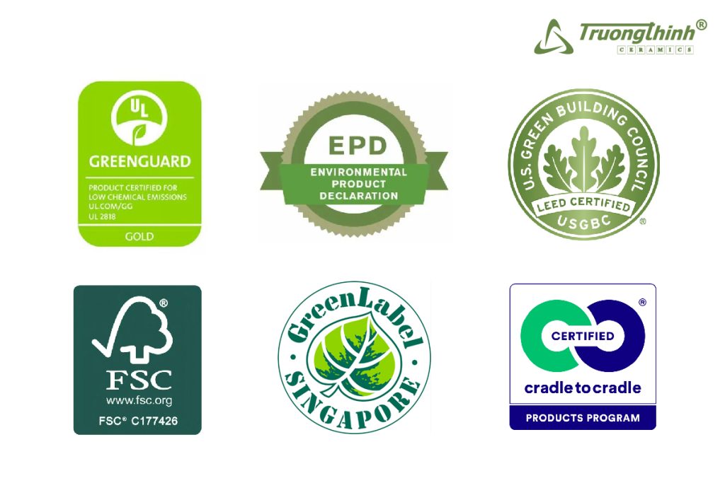 Các chứng nhận uy tín đóng vai trò như "giấy thông hành" cho vật liệu xanh