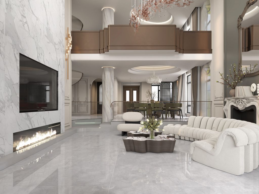 Gạch vân đá marble cho phòng khách sang trọng Gạch vân đá marble cho phòng khách sang trọng